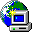 a computer in front of the earth